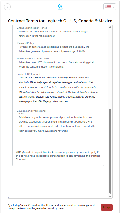 Contract Terms Screenshot